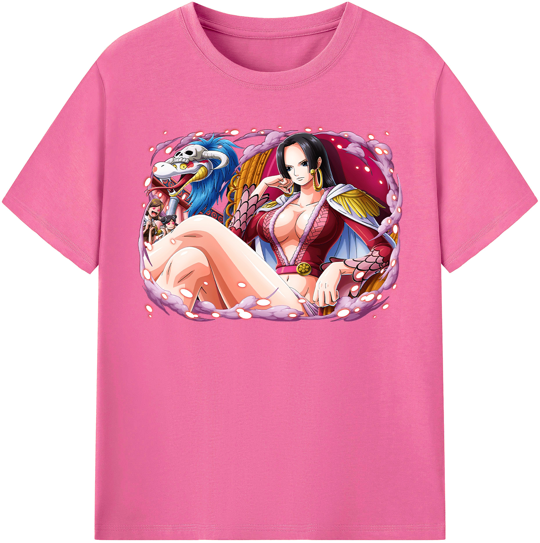 ワンピース ボア・ハンコック ONE PIECE Boa·Hancock レディースカジュアルプリントTシャツ（綿100％）